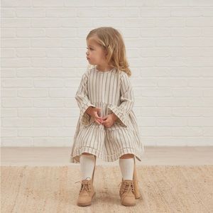 Quincy Mae Belle Dress in Fern Stripe 18-24 mo